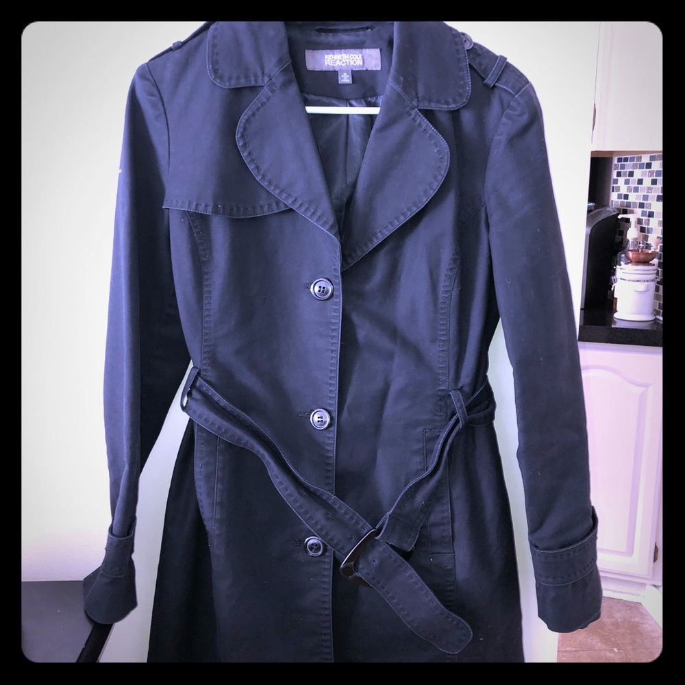 Kenneth Cole REACTION black trench coat